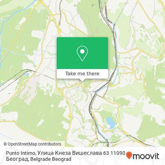 Punto Intimo, Улица Кнеза Вишеслава 63 11090 Београд map