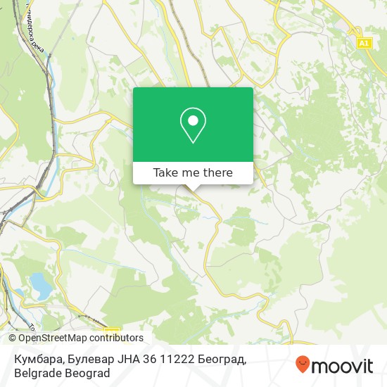 Кумбара, Булевар ЈНА 36 11222 Београд map