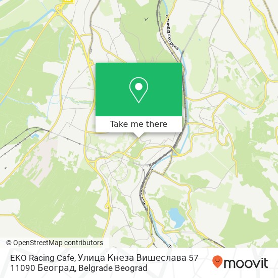 EKO Racing Cafe, Улица Кнеза Вишеслава 57 11090 Београд map