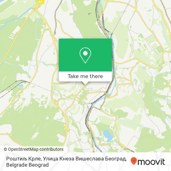 Роштиљ Крле, Улица Кнеза Вишеслава Београд map