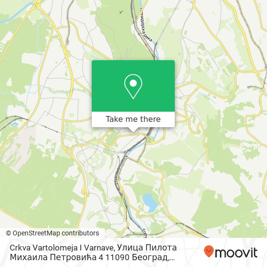 Crkva Vartolomeja I Varnave, Улица Пилота Михаила Петровића 4 11090 Београд map