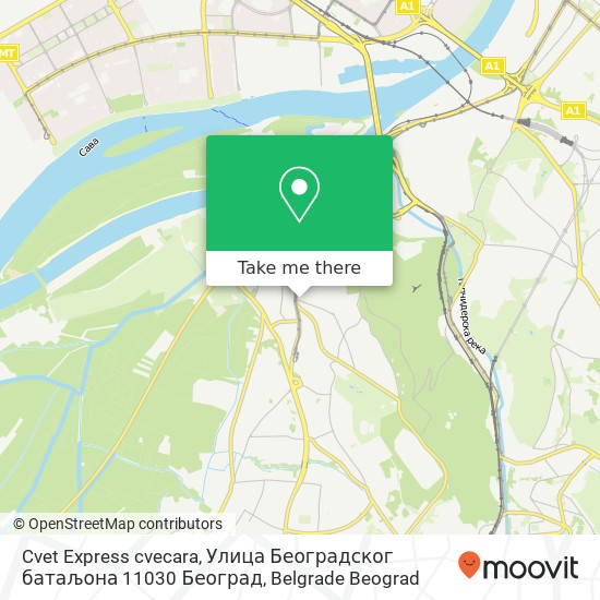 Cvet Express cvecara, Улица Београдског батаљона 11030 Београд map