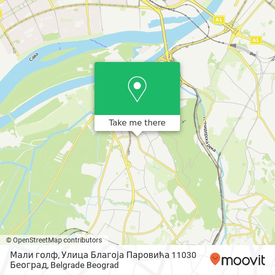 Мали голф, Улица Благоја Паровића 11030 Београд map