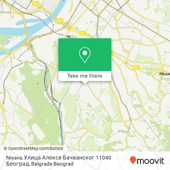 Nisava, Улица Алексе Бачванског 11040 Београд map