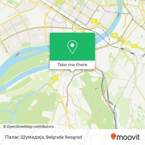 Палас Шумадија map