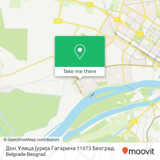 Дон, Улица Јурија Гагарина 11073 Београд map