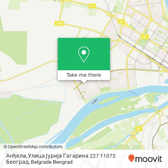 Анђела, Улица Јурија Гагарина 227 11073 Београд map