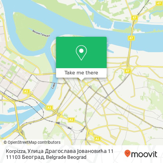 Korpizza, Улица Драгослава Јовановића 11 11103 Београд map