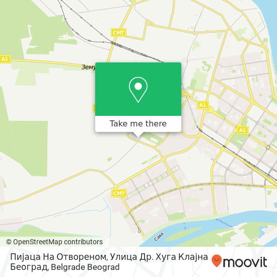 Пијаца На Отвореном, Улица Др. Хуга Клајна Београд map