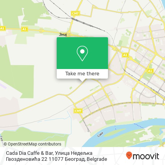 Cada Dia Caffe & Bar, Улица Недељка Гвозденовића 22 11077 Београд map