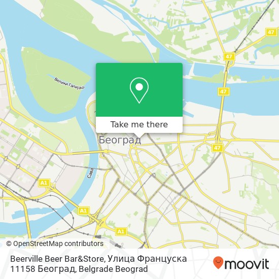 Beerville Beer Bar&Store, Улица Француска 11158 Београд map