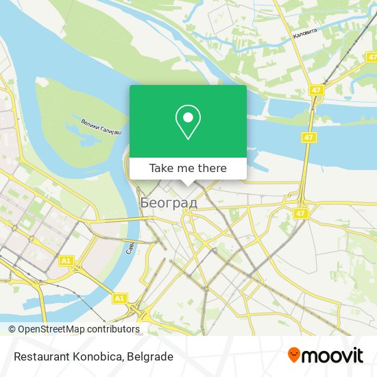Restaurant Konobica map