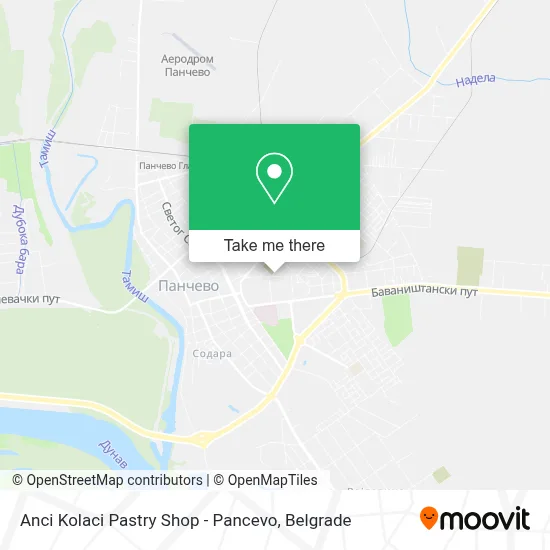 Anci Kolaci Pastry Shop - Pancevo map
