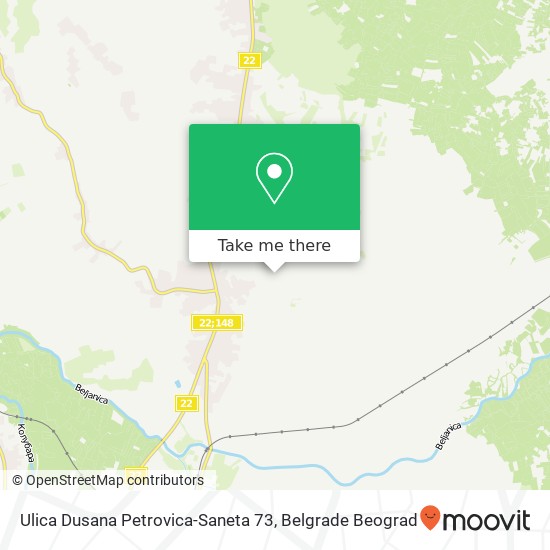 Ulica Dusana Petrovica-Saneta 73 map