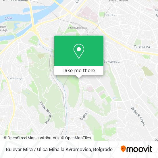 Bulevar Mira / Ulica Mihaila Avramovica map