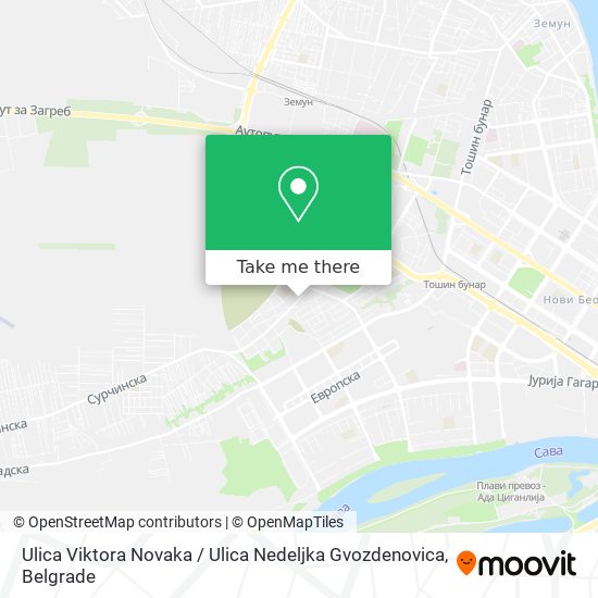 Ulica Viktora Novaka / Ulica Nedeljka Gvozdenovica map