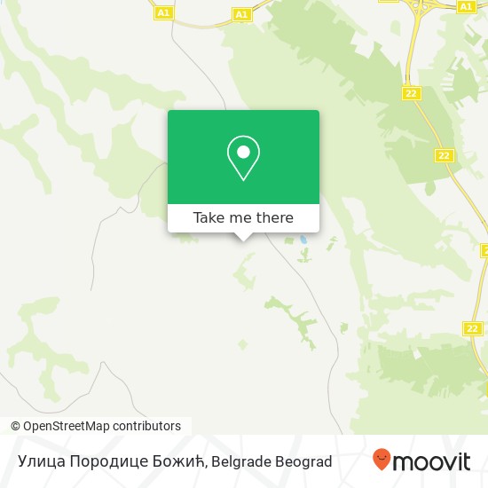 Улица Породице Божић map