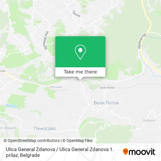 Ulica General Zdanova / Ulica General Zdanova 1. prilaz map