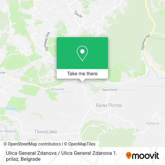 Ulica General Zdanova / Ulica General Zdanova 1. prilaz map