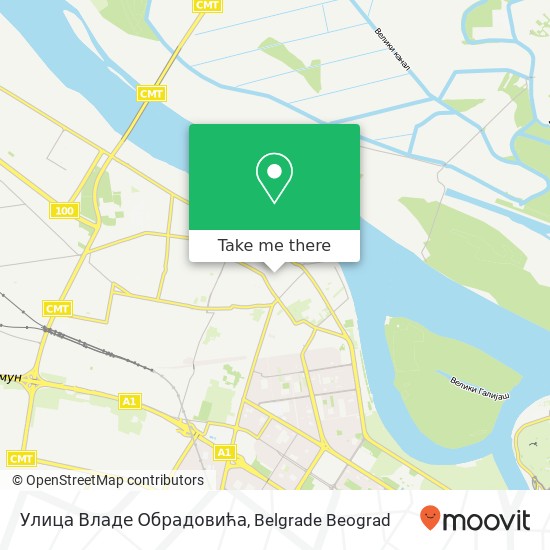 Улица Владе Обрадовића map