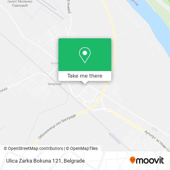 Ulica Zarka Bokuna 121 map