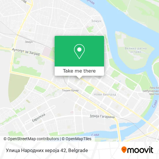 Улица Народних хероја 42 map