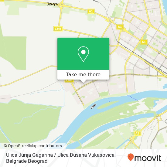 Ulica Jurija Gagarina / Ulica Dusana Vukasovica map