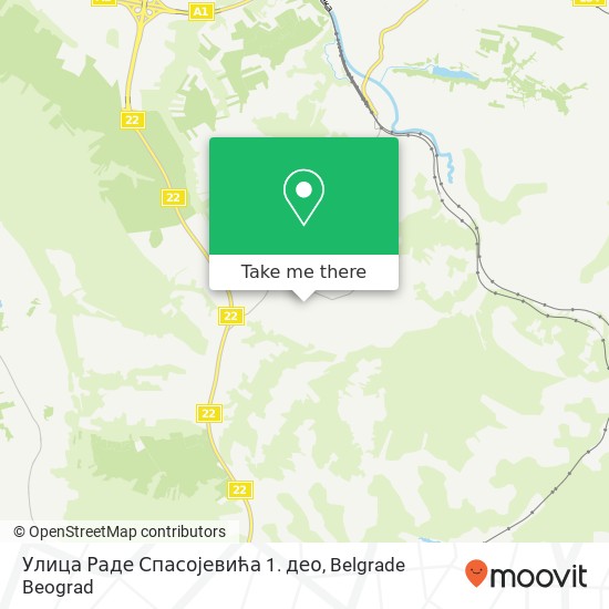 Улица Раде Спасојевића 1. део map