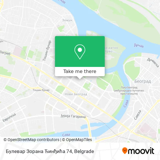 Булевар Зорана Ђинђића 74 map