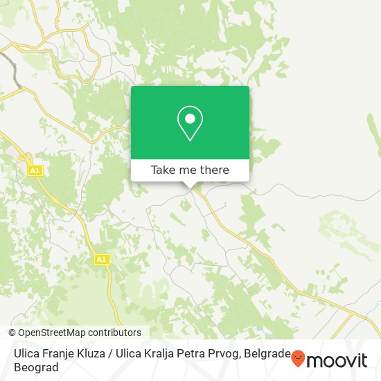 Ulica Franje Kluza / Ulica Kralja Petra Prvog map