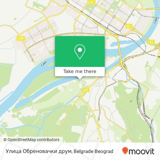 Улица Обреновачки друм map