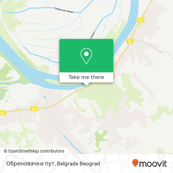 Обреновачки пут map