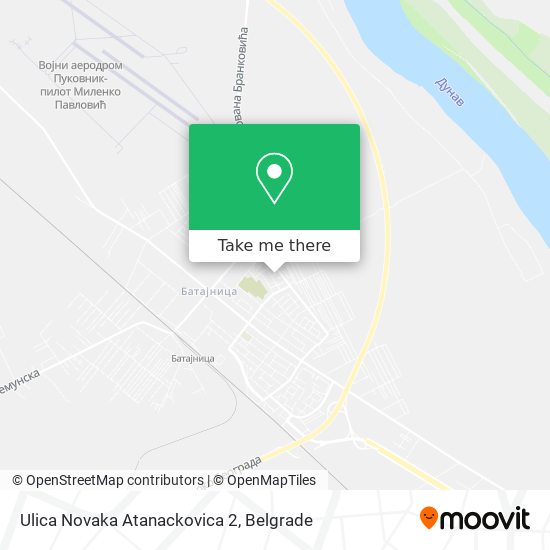 Ulica Novaka Atanackovica 2 map