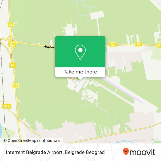 Interrent Belgrade Airport map