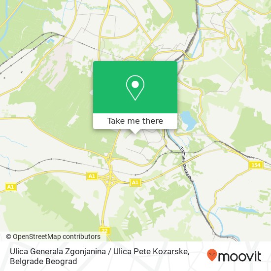 Ulica Generala Zgonjanina / Ulica Pete Kozarske map