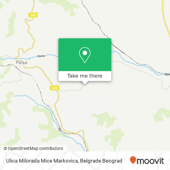 Ulica Milorada Mice Markovica map