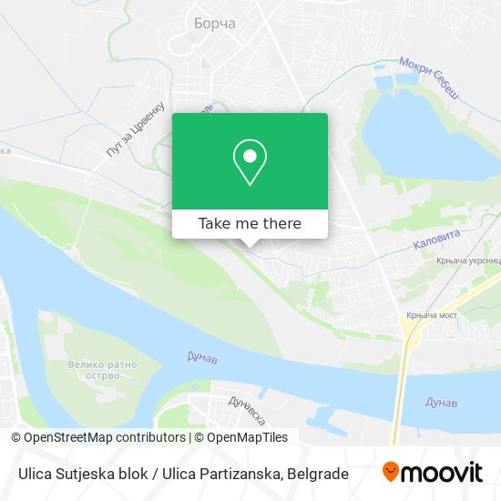 Ulica Sutjeska blok / Ulica Partizanska map