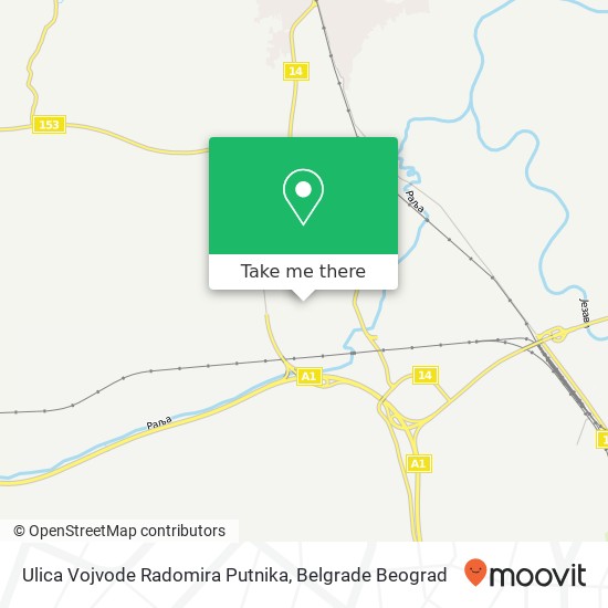 Ulica Vojvode Radomira Putnika map