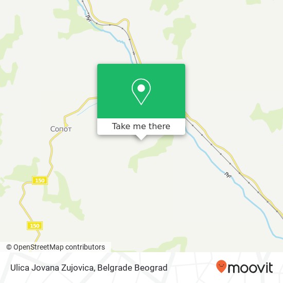 Ulica Jovana Zujovica map