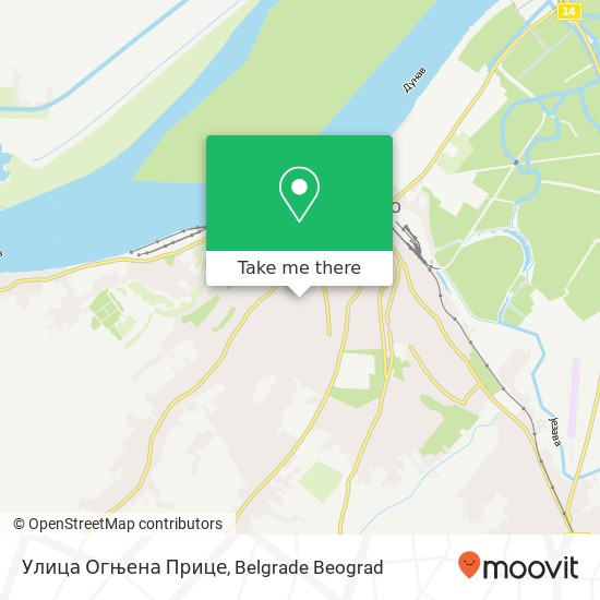 Улица Огњена Прице map