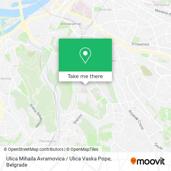 Ulica Mihaila Avramovica / Ulica Vaska Pope map