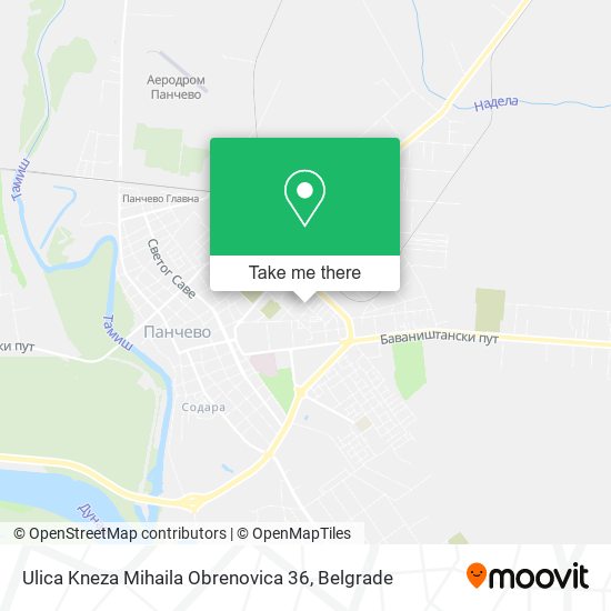 Ulica Kneza Mihaila Obrenovica 36 map