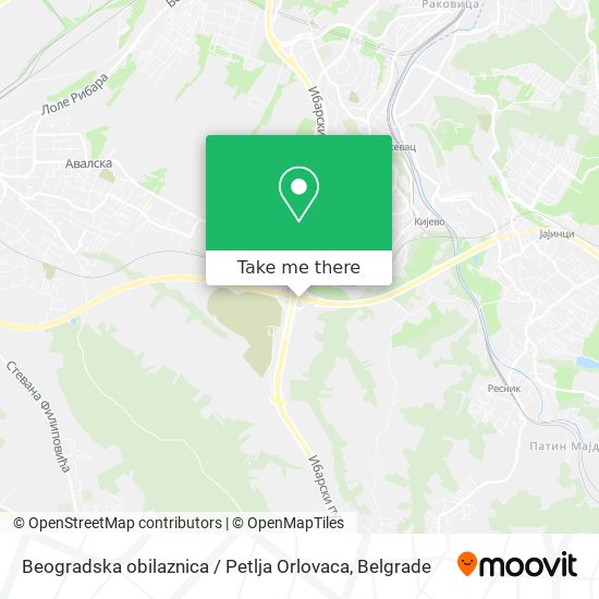 Beogradska obilaznica / Petlja Orlovaca map