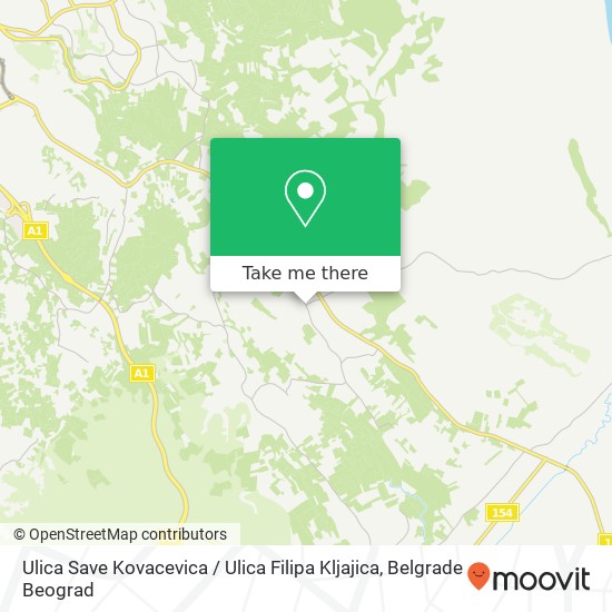 Ulica Save Kovacevica / Ulica Filipa Kljajica map