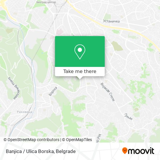 Banjica / Ulica Borska map