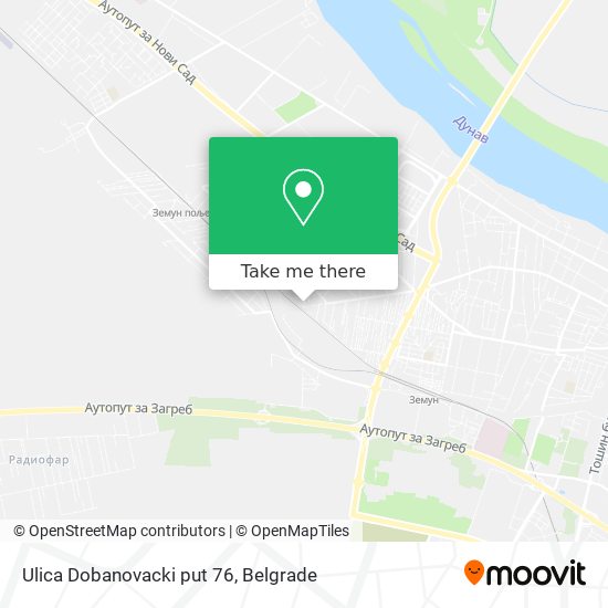 Ulica Dobanovacki put 76 map