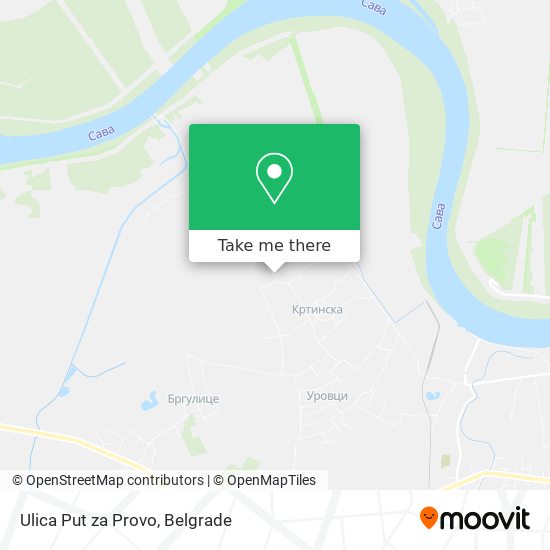 Ulica Put za Provo map