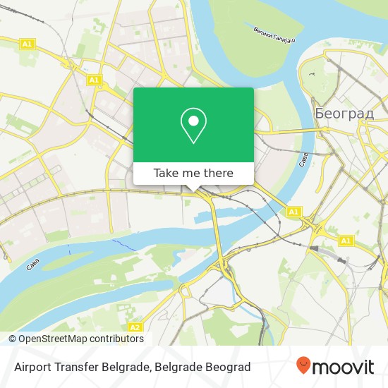 Airport Transfer Belgrade map