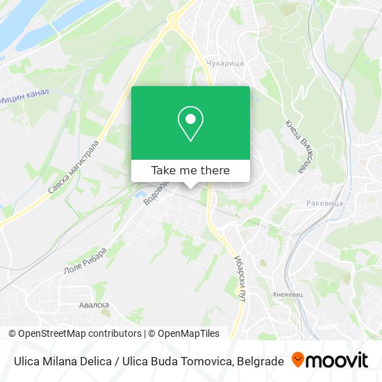 Ulica Milana Delica / Ulica Buda Tomovica map