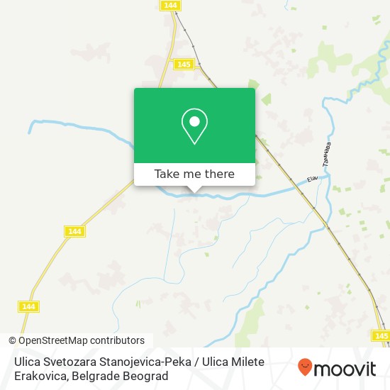 Ulica Svetozara Stanojevica-Peka / Ulica Milete Erakovica map